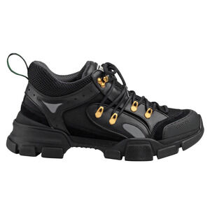 Gucci Mens Flashtrek Journey Black Leather Hiker Chunky Boot Sneakers G 6 7
